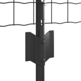Euro ograda s postom 25 x 0,6 m Čelik premazan PVC-om Siva | shoptok.hr