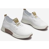 Resti White women's sports shoes with brown inserts Kedeti - Footwear | shoptok.hr