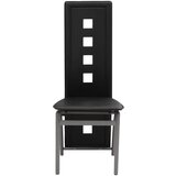 The Living Store Jedilni stoli 6 kosov črno umetno usnje - Stol Za Jedilnico, (21494050) | Shoptok.si