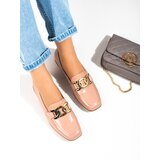 SHELOVET Lacquered pink women's shoes with chain Cene