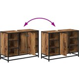 vidaXL set namještaja za kupaonicu 3 pcs staro drvo 80 x 33 x 60 cm | shoptok.hr