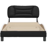  Okvir za krevet bez madraca Hvar crno-bijeli 100x200cm umjetna koža | shoptok.hr