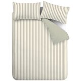 Bianca Zelena/kremno bela bombažna podaljšana posteljnina za zakonsko posteljo 230x220 cm Hampton Stripe – | Shoptok.si