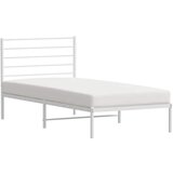  Metalni okvir za krevet s uzglavljem bijeli 80x200 cm | shoptok.hr