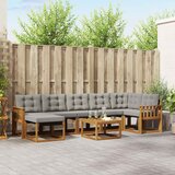  Set vanjskih sofa 8 kom. Prirodna i svijetlo siva | shoptok.hr
