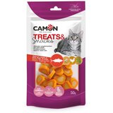 Camon Treats&Snacks priboljški v obliki srčkov za mačke, losos in piščanec - 50 g Cene