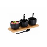 Vilde 139686 -Set od tri cinije sa kasicicom CRNI | ePonuda.com