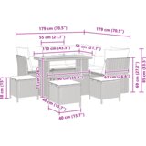  Vrtna garnitura - 9-dijelni set vrtnih sofa s jastučićima crni poli ratan akacija | shoptok.hr