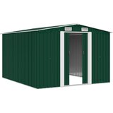  Vrtno spremište 257 x 298 x 178 cm metalno zeleno | shoptok.hr
