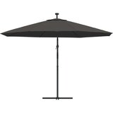  Konzolni suncobran s LED svjetlima i metalnom šipkom 350 cm | shoptok.hr