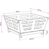  Kamin Crna 40 x 40 x 20 cm Čelik | shoptok.hr