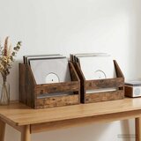  Kutija za vinilne albume 2 kom. Dimljeni hrast 38 x 30 x 29 cm | shoptok.hr