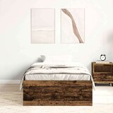 vidaXL Posteljni okvir brez vzmetnice star les 100x200 cm | Shoptok.si