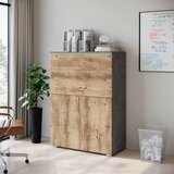 P & B PISALNIK leseni material antracit, barve kostanja | Shoptok.si