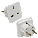 E-green Adapter Euro utikač UK utičnica bela Cene