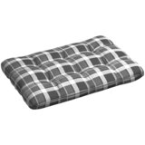 vidaXL jastuk za sofu od paleta sivi karirani 120 x 80 x 10 cm | shoptok.hr