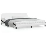 vidaXL Okvir za krevet s uzglavljem bijelo-crni 200x200cm umjetna koža | shoptok.hr