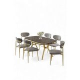 Hanah home trpezarijski set, 7 dijelova, siva | Eponuda.ba