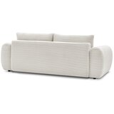 Bobochic Paris Kremno bela raztegljiva sedežna garnitura iz rebrastega žameta 257 cm Lucien – | Shoptok.si