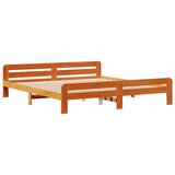  Okvir kreveta bez madraca voštano smeđi 200x200 cm od borovine | shoptok.hr