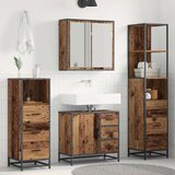 vidaXL Set namještaja za kupaonicu 4 pcs Staro drvo 65 x 33 x 60 cm Cijene