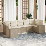 vidaXL 7-dijelni set vrtnih sofa od poliratana s jastucima bež | shoptok.hr