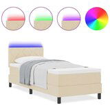 Box spring krevet s madracem Krema 80 x 200 cm tkanina | shoptok.hr
