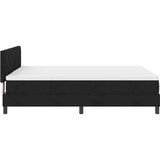 vidaXL Krevet sa podnicom s madracem i LED Crni 140x200 cm Tkanina | shoptok.hr