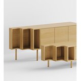 Woodman TV omarica v hrastovem dekorju v naravni barvi 189x50x44 cm Shift – | Shoptok.si