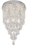  LED kristalno plafonsko svetlo MAJURO LED/30W/230V Ø 40 cm sjajni hrom + daljinski upravljač | Eponuda.com
