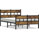 vidaXL Metalni okvir kreveta bez madraca boja hrasta 120x200 cm | shoptok.hr