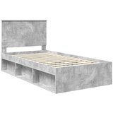 Okvir za krevet s uzglavljem Betonska siva 100 x 200 cm | shoptok.hr