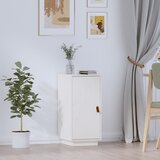 vidaXL Komoda bela 34x40x75 cm trdna borovina Cene