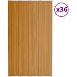 Krovni panel 36 pcs Prirodna 80 x 45 cm Pocinčani čelik | shoptok.hr