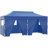 Šator za svadbe - šator za zabave Plava 291 x 580 x 315 cm Oxford tkanina - Plava s 4 bočna zida Da | shoptok.hr