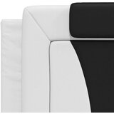  Okvir kreveta LED bijelo-crni 200 x 200 cm umjetna koža | shoptok.hr