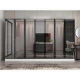 Hanah home ormar sa reflektujućim staklom Nisa 20643, 315 cm, beli Cene