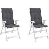  Vrtni jastuci za stolice 2 kom antracit 120x50x3 cm od tkanine | shoptok.hr