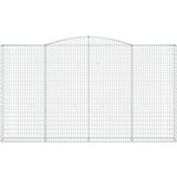 Lučne gabionske košare 2 kom 400x30x220/240cm pocinčano željezo | shoptok.hr