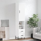 vidaXL Visoka omara bela 34,5x34x180 cm inženirski les Cene