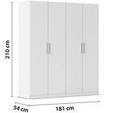 home24 OMARA S KLASIČNIMI VRATI, bela | Shoptok.si