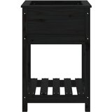  Sadilica s policom crna 54x54x81 cm od masivne borovine | Eponuda.com