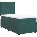 vidaXL Box spring krevet s madracem tamnozeleni 100x200 cm baršunasti | shoptok.hr