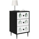  Noćni ormar HANAU Crni hrast 36 x 33 x 61 cm Konstruirano drvo | shoptok.hr