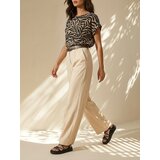 Sinsay Elegantne wide leg hlače s remenom | shoptok.hr