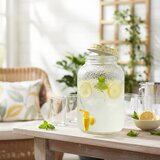 Mhome Vrč s pipo in pokrovom Limona 3,75L / steklo, plastika, (5000198815) | Shoptok.si
