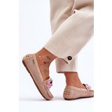 Boto Stylish Suede Moccasins with Decorations Beige Delima | shoptok.hr