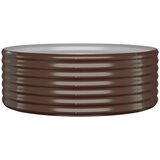 vidaXL Povišena vrtna gredica od čelika 100x100x36 cm smeđi | shoptok.hr