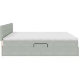  Krevet S LED lampica Svijetlo siva 200 x 200 cm Baršun | shoptok.hr