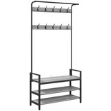 vidaXL Vješalica za kapute Sivi hrast sonoma 95 x 34 x 184 cm | shoptok.hr